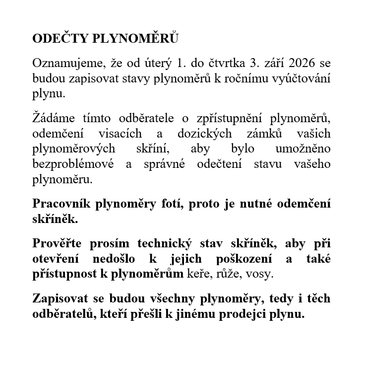 odečty